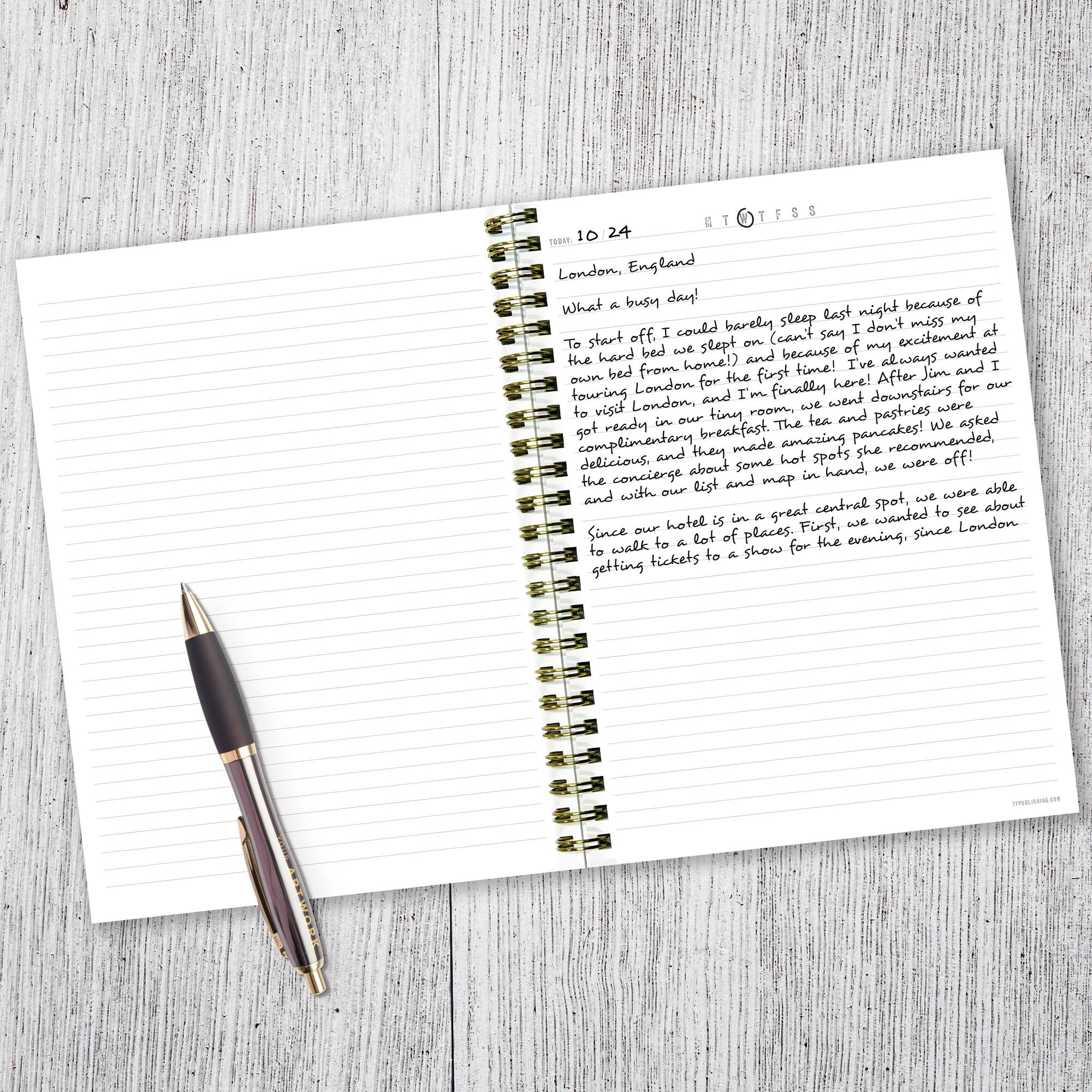 TF Publishing Business Black Spiral Lined Journal